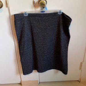 Charcoal with gold glitter pencil skirt